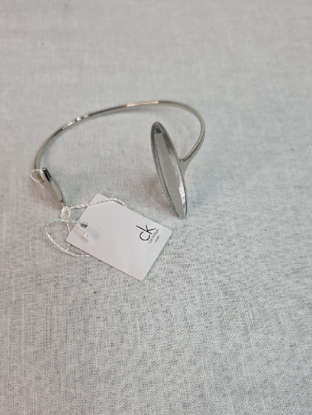 Calvin Klein Silver-Tone Open Cuff Bracelet